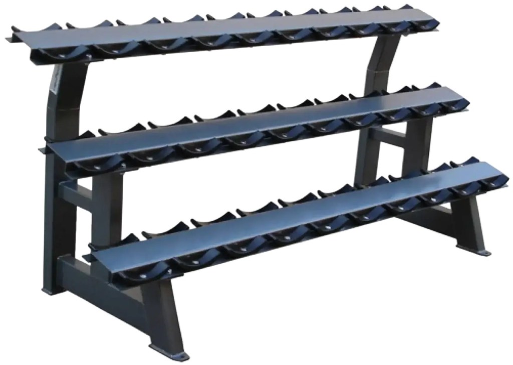 French Fitness 3-tier hex dumbbell rack